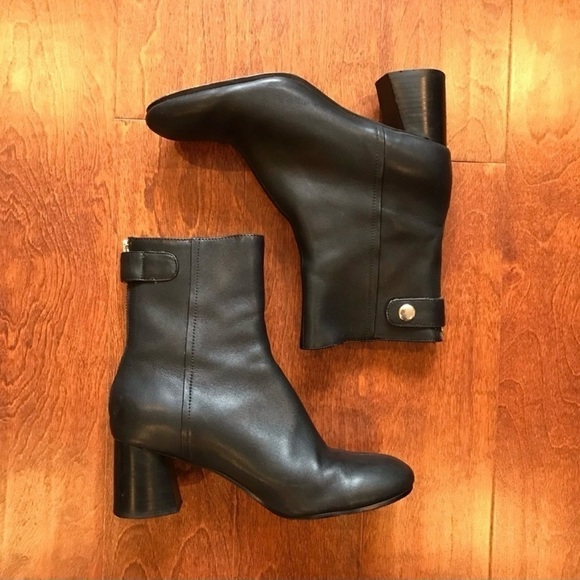 Joie "Ramey" Ankle Boot with Gold Snap and Zipper Detailing, Size 9.5 - Picture 1 of 15